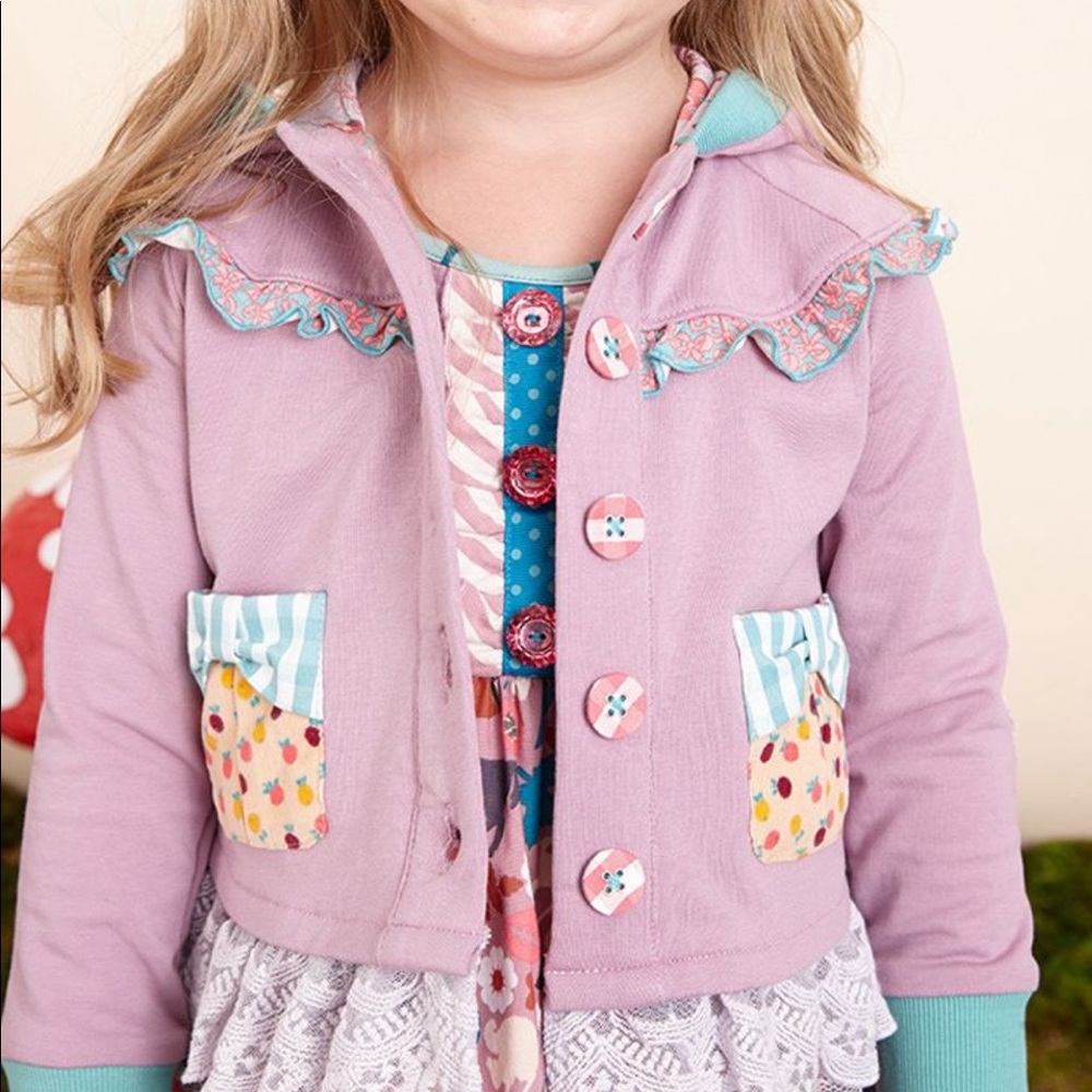 Matilda Jane Schoolhouse Hooded Light Jacket sz 6